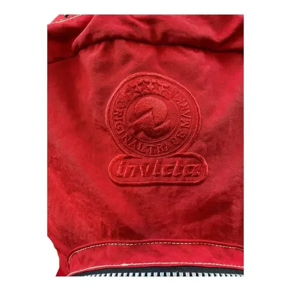 Vintage Y2K Invicta Red Nylon Backpack Milan, Italy Lightweight Great Condition - Picture 2 of 11